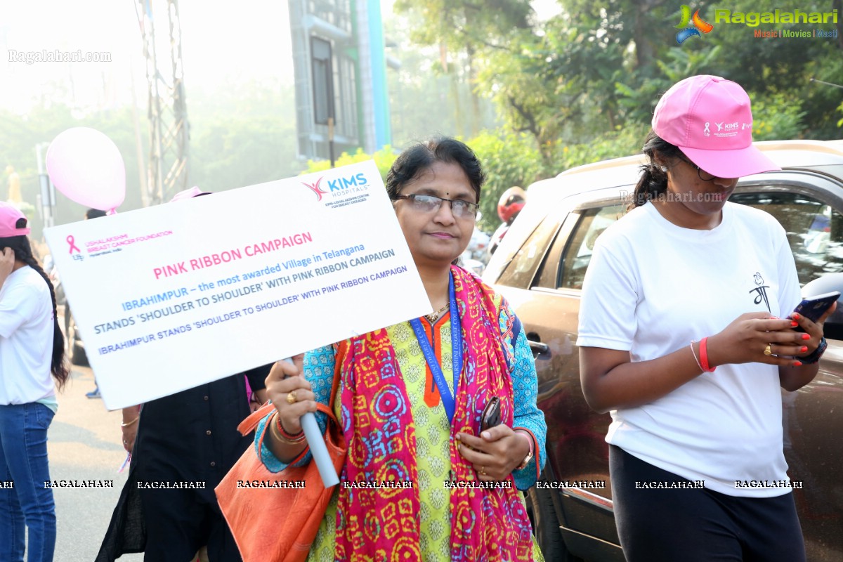 PV Sindhu Flags Off 2k Pink Ribbon Walk -2018 at KBR Park