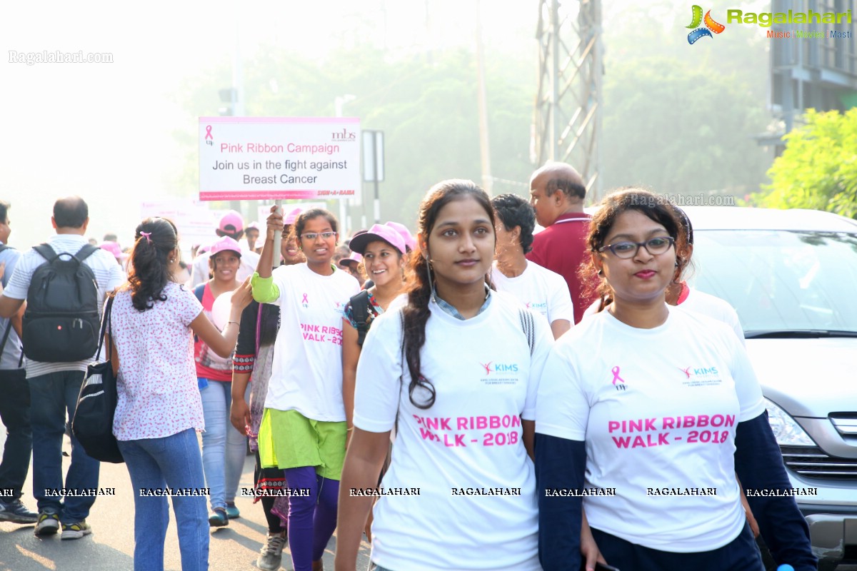 PV Sindhu Flags Off 2k Pink Ribbon Walk -2018 at KBR Park