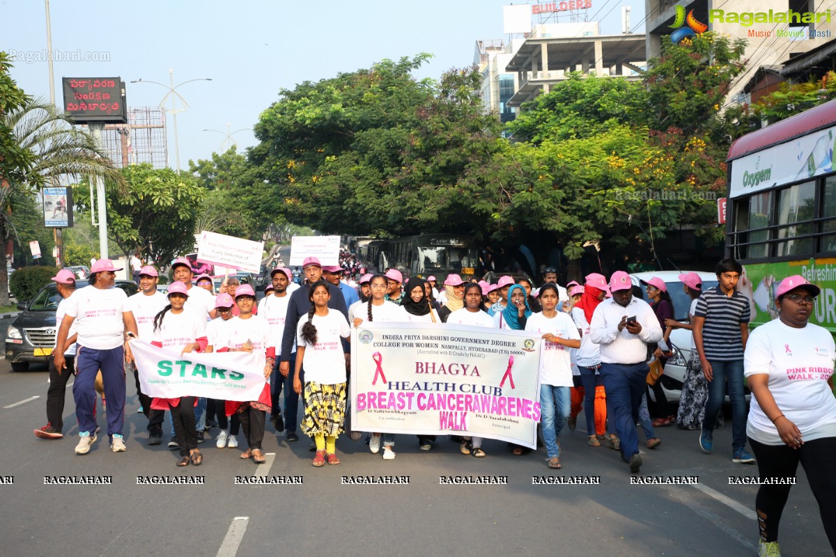 PV Sindhu Flags Off 2k Pink Ribbon Walk -2018 at KBR Park