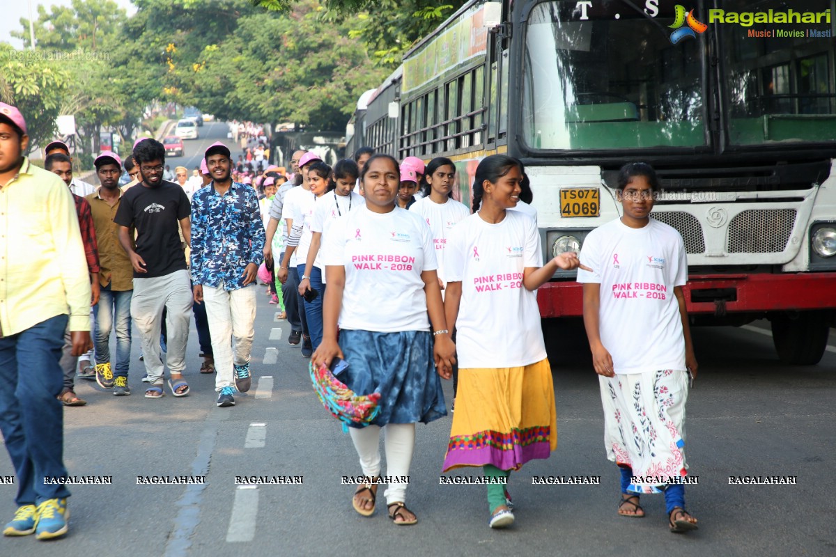 PV Sindhu Flags Off 2k Pink Ribbon Walk -2018 at KBR Park