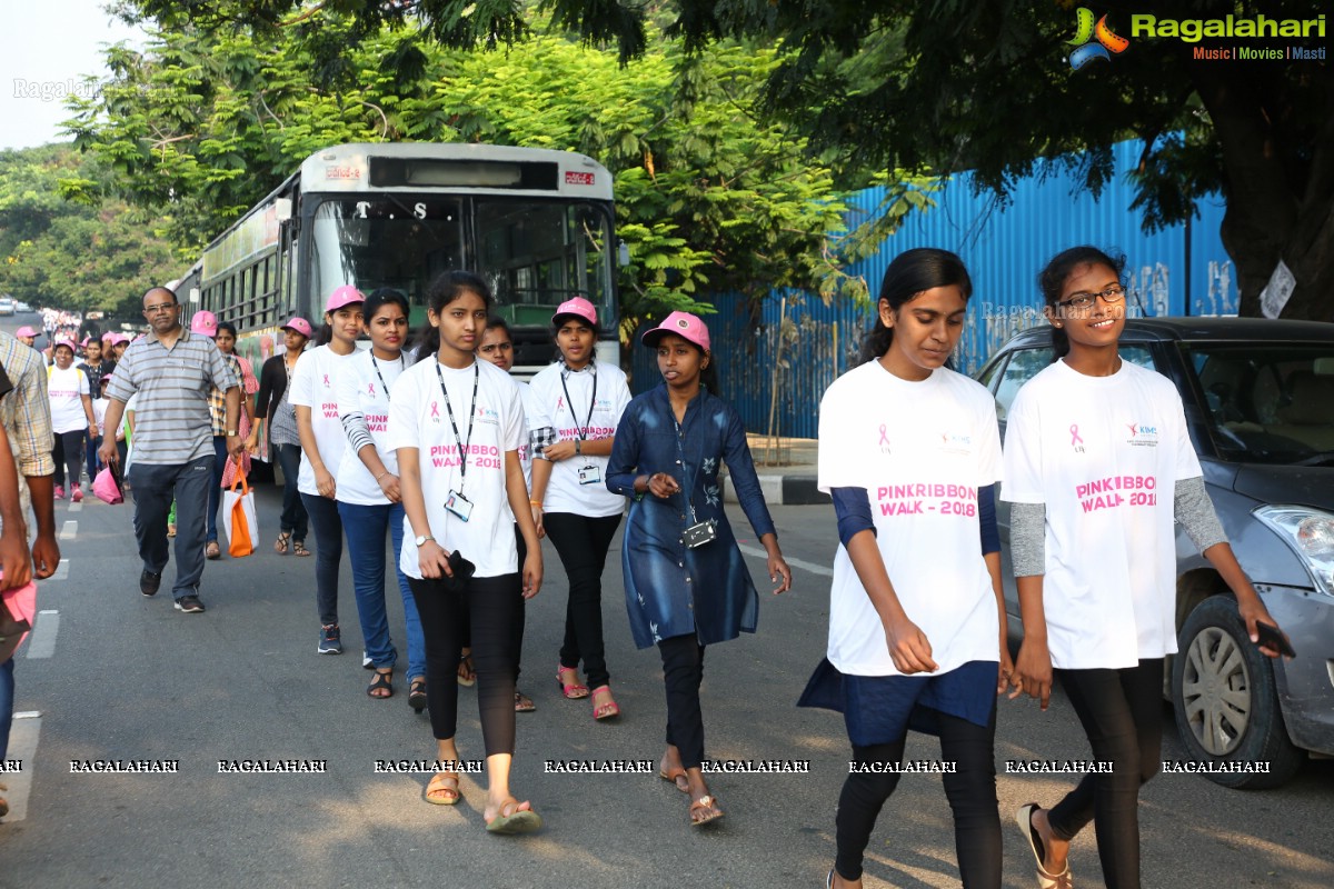 PV Sindhu Flags Off 2k Pink Ribbon Walk -2018 at KBR Park