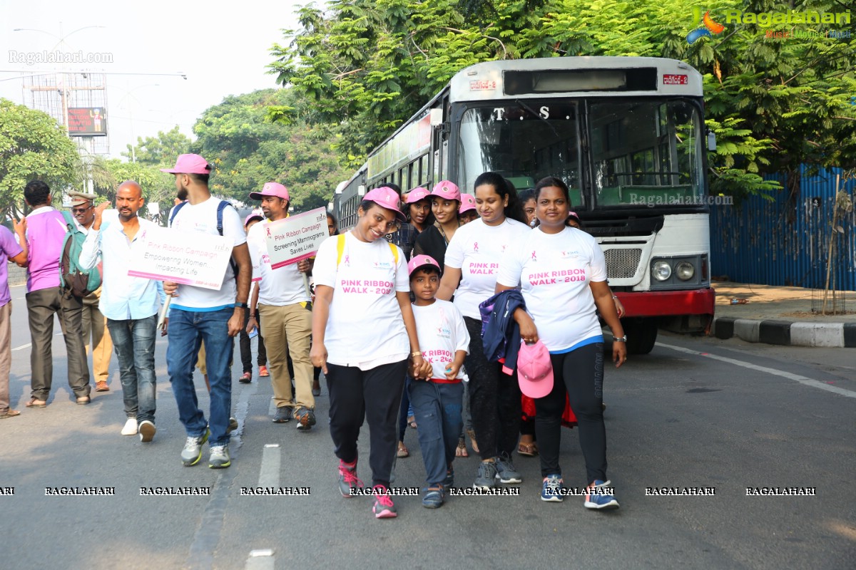 PV Sindhu Flags Off 2k Pink Ribbon Walk -2018 at KBR Park