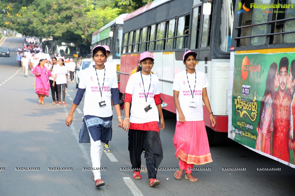 PV Sindhu Flags Off 2k Pink Ribbon Walk -2018 at KBR Park