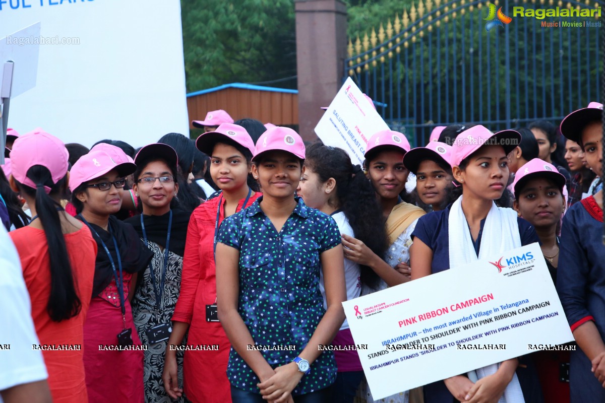 PV Sindhu Flags Off 2k Pink Ribbon Walk -2018 at KBR Park