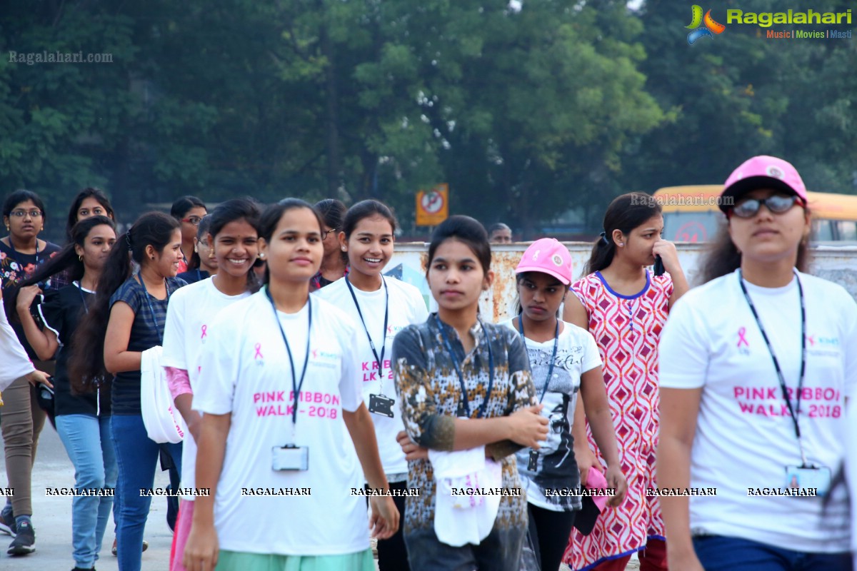 PV Sindhu Flags Off 2k Pink Ribbon Walk -2018 at KBR Park