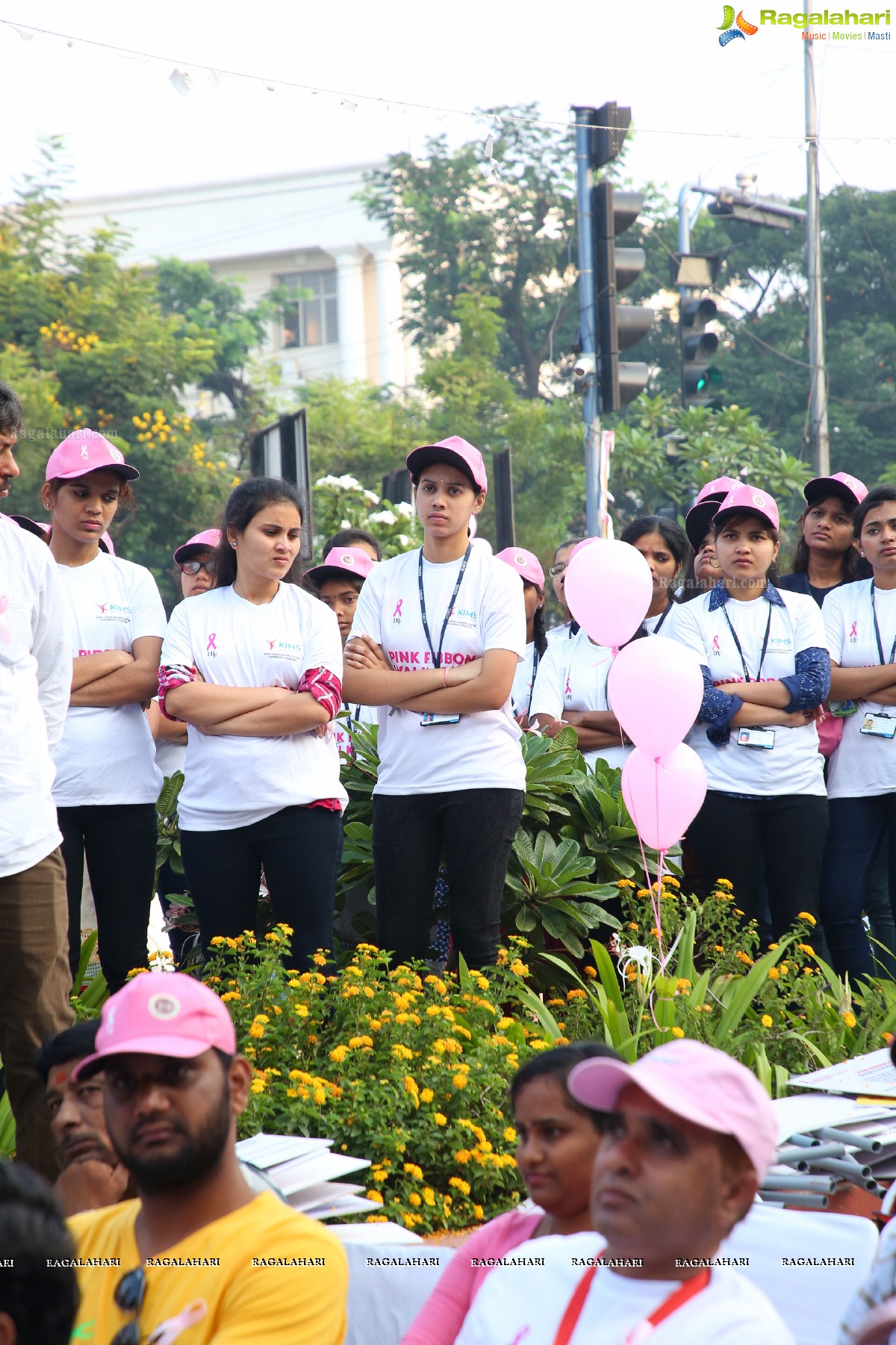 PV Sindhu Flags Off 2k Pink Ribbon Walk -2018 at KBR Park