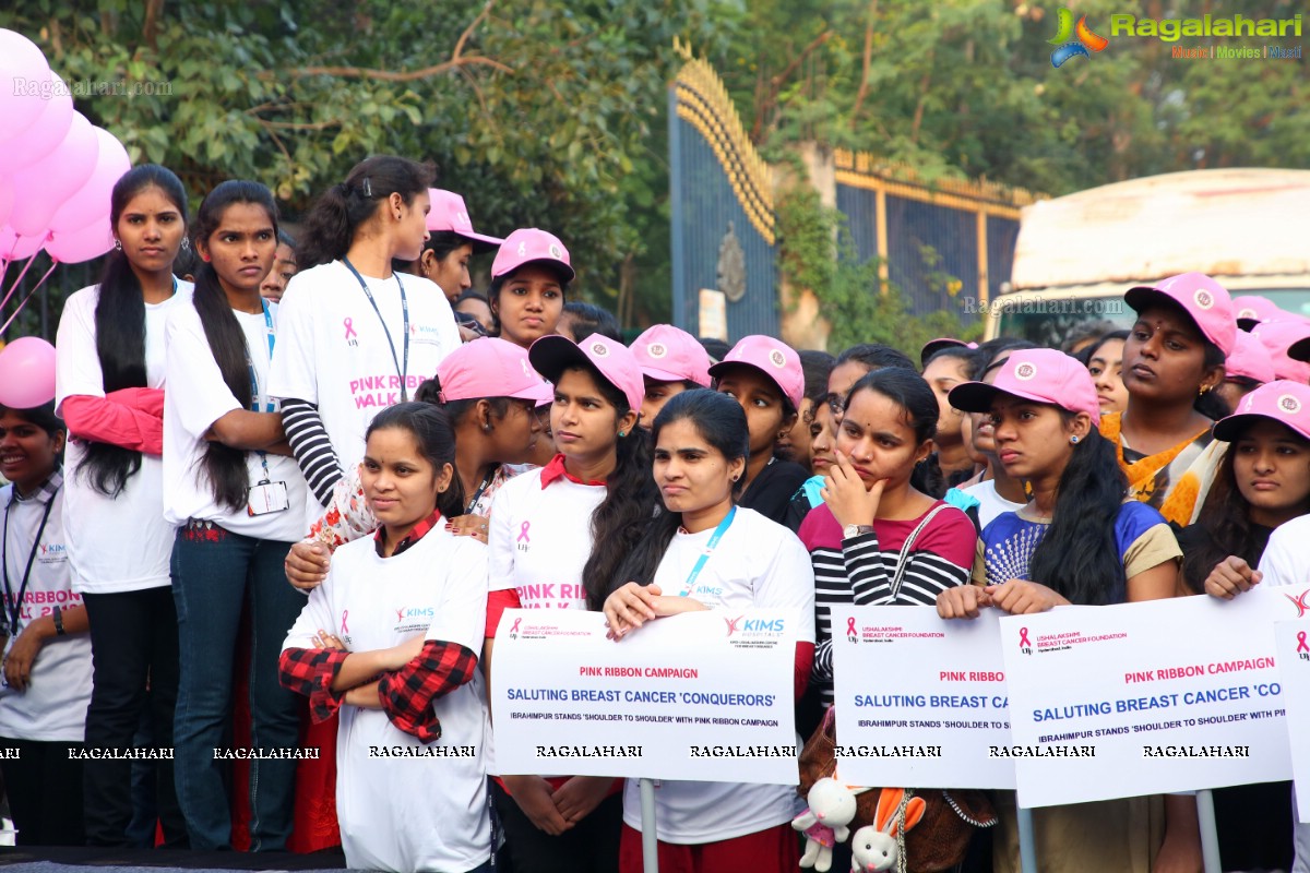 PV Sindhu Flags Off 2k Pink Ribbon Walk -2018 at KBR Park