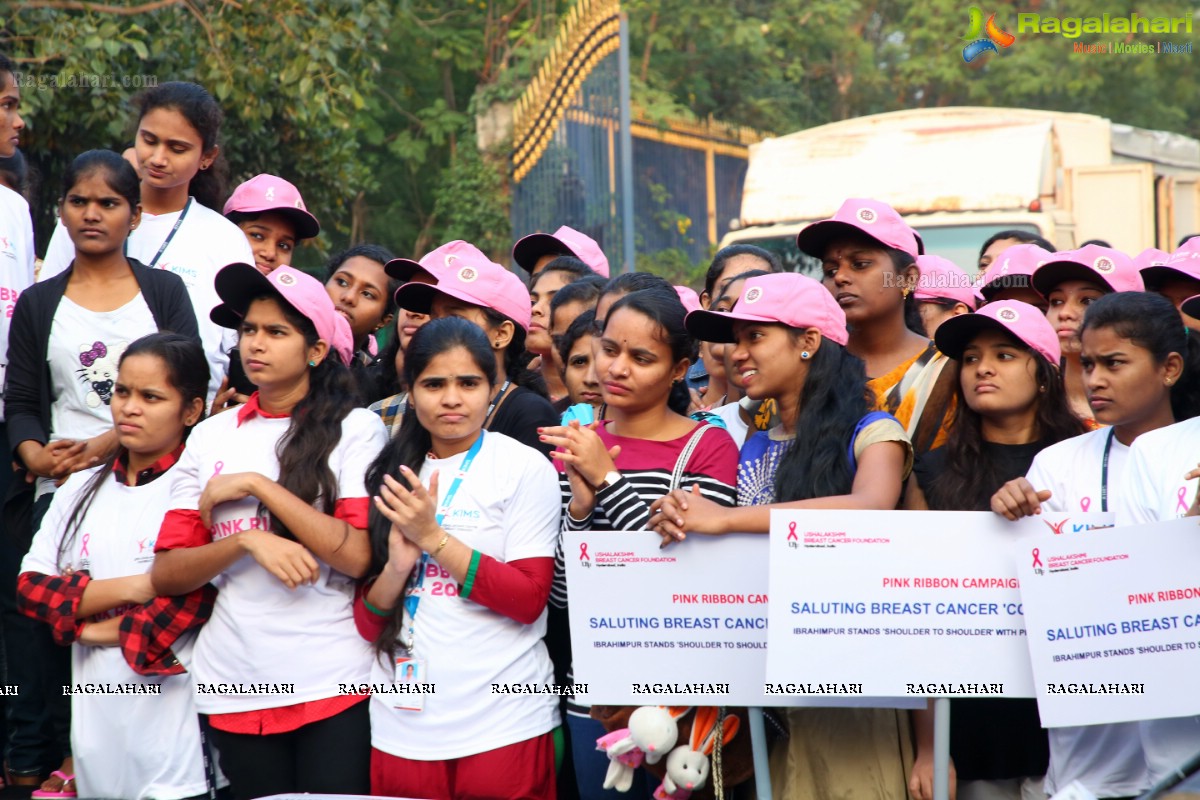 PV Sindhu Flags Off 2k Pink Ribbon Walk -2018 at KBR Park