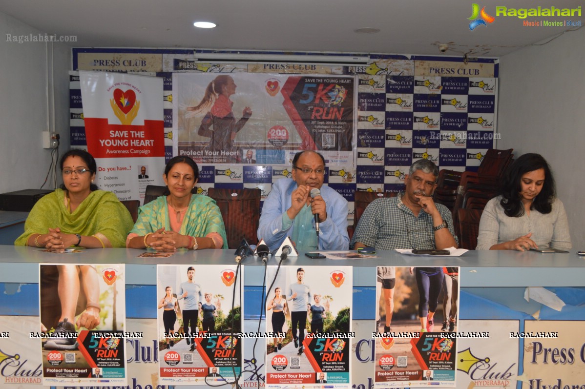 Save The Young Heart 5K Run Press Meet at Press Club, Somajiguda