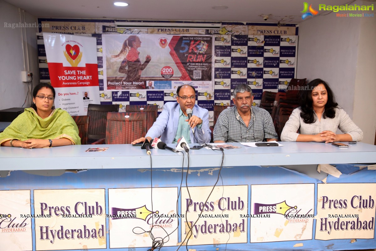 Save The Young Heart 5K Run Press Meet at Press Club, Somajiguda