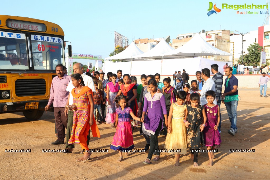 Actress Niharika Konidela Flags off ‘Sight-A-Thon’ Blindfold 2K Walk at Peoples Plaza