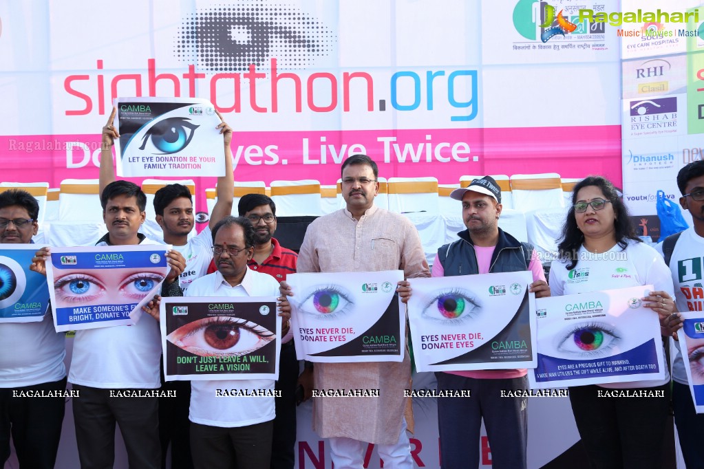 Actress Niharika Konidela Flags off ‘Sight-A-Thon’ Blindfold 2K Walk at Peoples Plaza