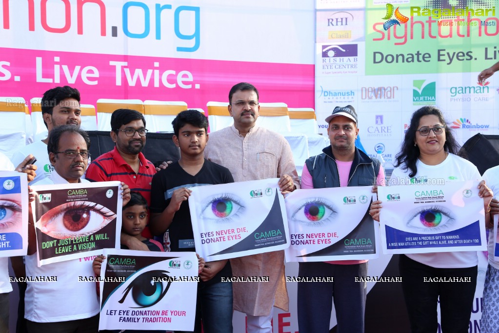 Actress Niharika Konidela Flags off ‘Sight-A-Thon’ Blindfold 2K Walk at Peoples Plaza