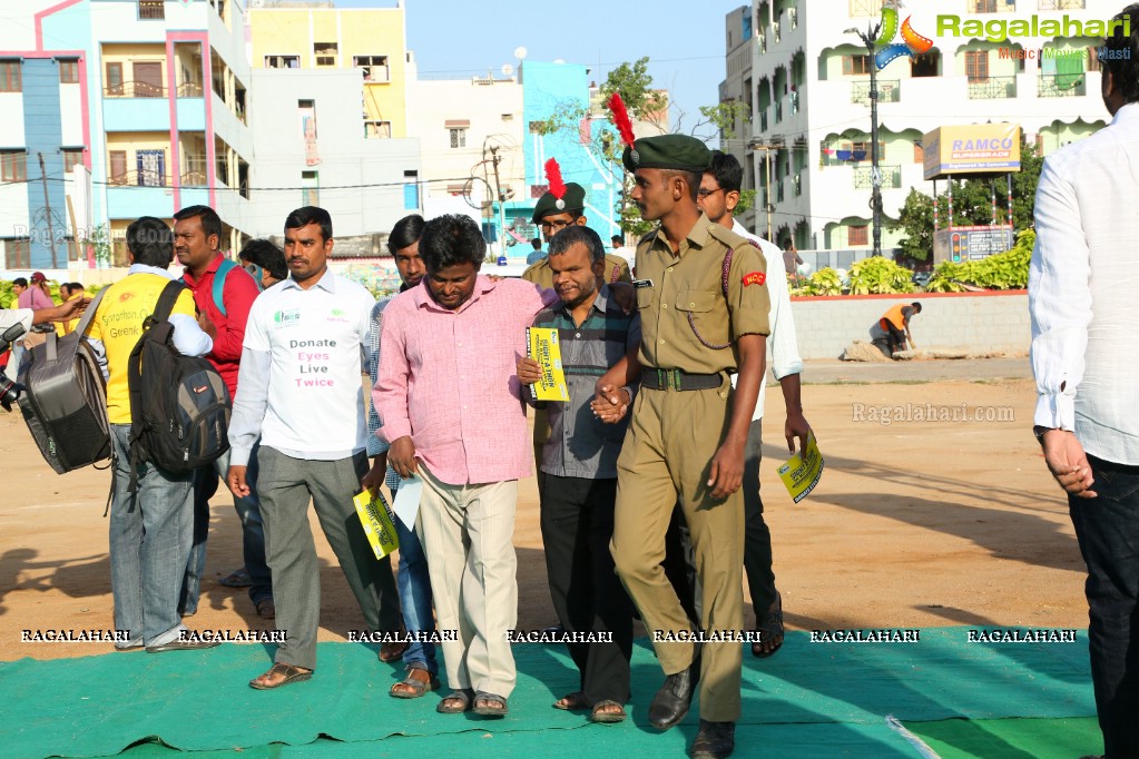 Actress Niharika Konidela Flags off ‘Sight-A-Thon’ Blindfold 2K Walk at Peoples Plaza