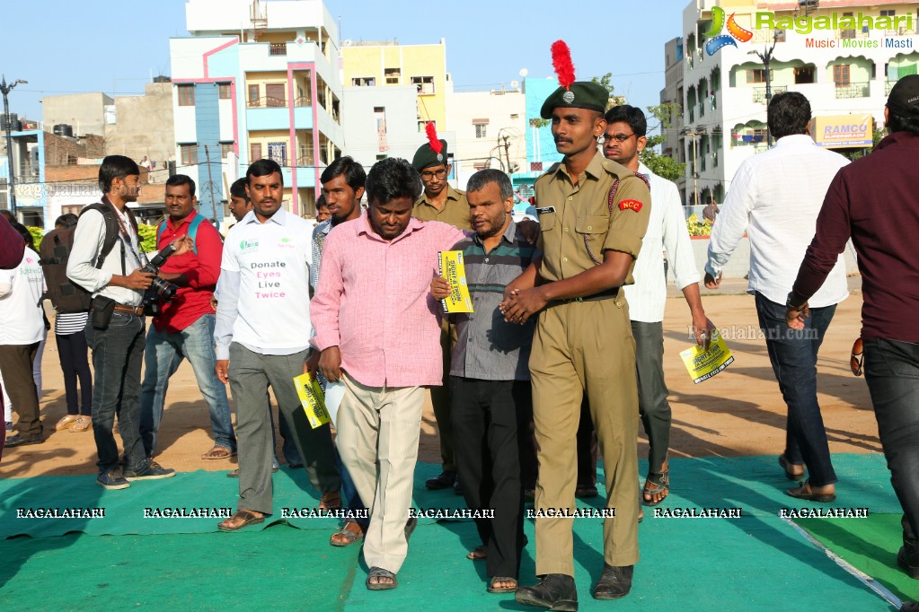 Actress Niharika Konidela Flags off ‘Sight-A-Thon’ Blindfold 2K Walk at Peoples Plaza