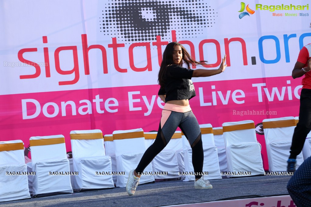 Actress Niharika Konidela Flags off ‘Sight-A-Thon’ Blindfold 2K Walk at Peoples Plaza