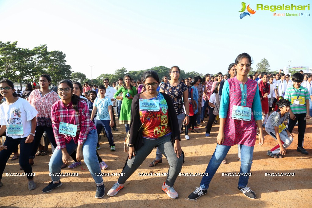 Actress Niharika Konidela Flags off ‘Sight-A-Thon’ Blindfold 2K Walk at Peoples Plaza