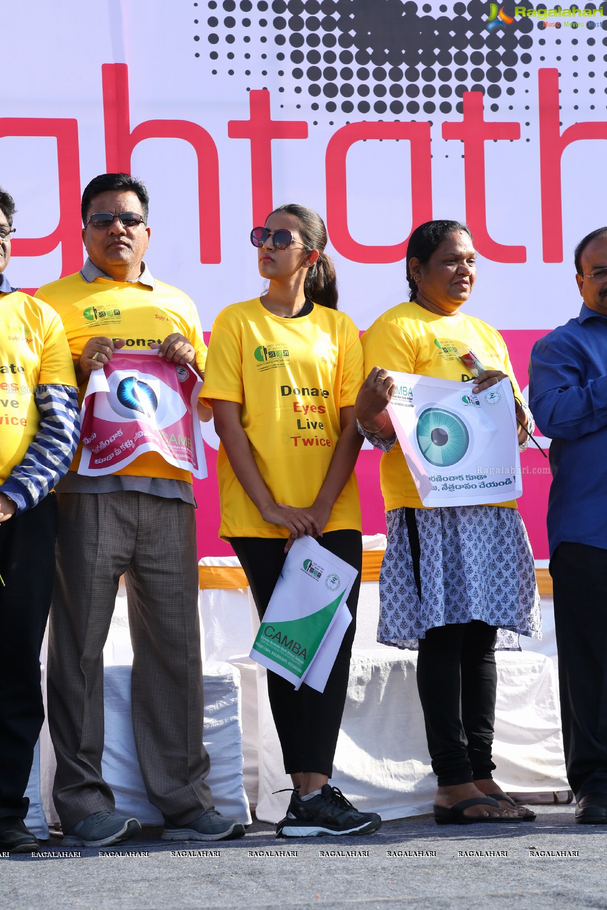 Actress Niharika Konidela Flags off ‘Sight-A-Thon’ Blindfold 2K Walk at Peoples Plaza