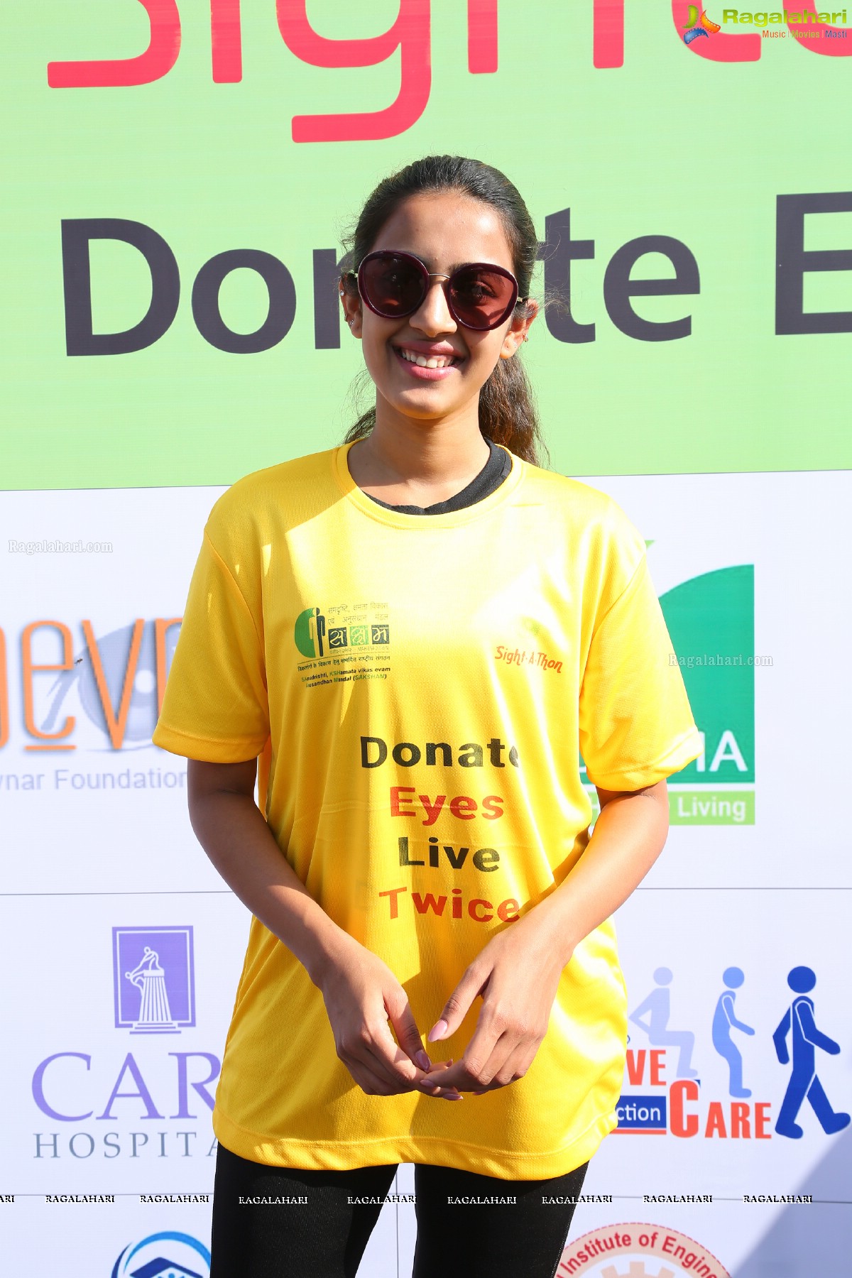 Actress Niharika Konidela Flags off ‘Sight-A-Thon’ Blindfold 2K Walk at Peoples Plaza