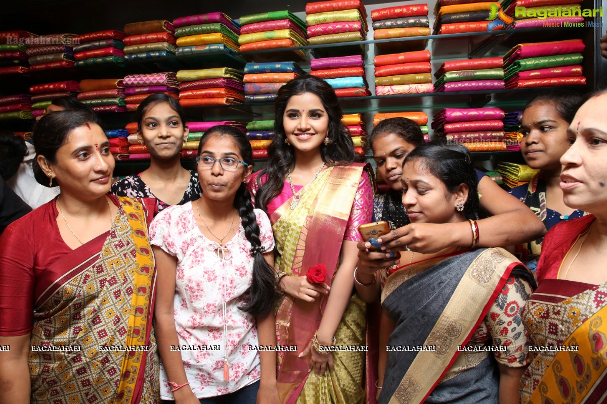 Anupama Parameshwaran Launches Designer & Fancy Sections at Kukatpally Kancheepuram VRK Silks