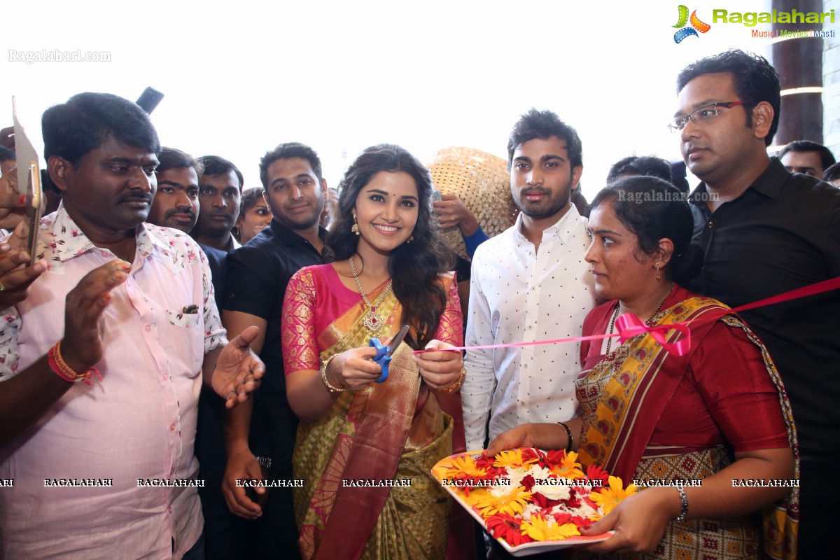 Anupama Parameshwaran Launches Designer & Fancy Sections at Kukatpally Kancheepuram VRK Silks