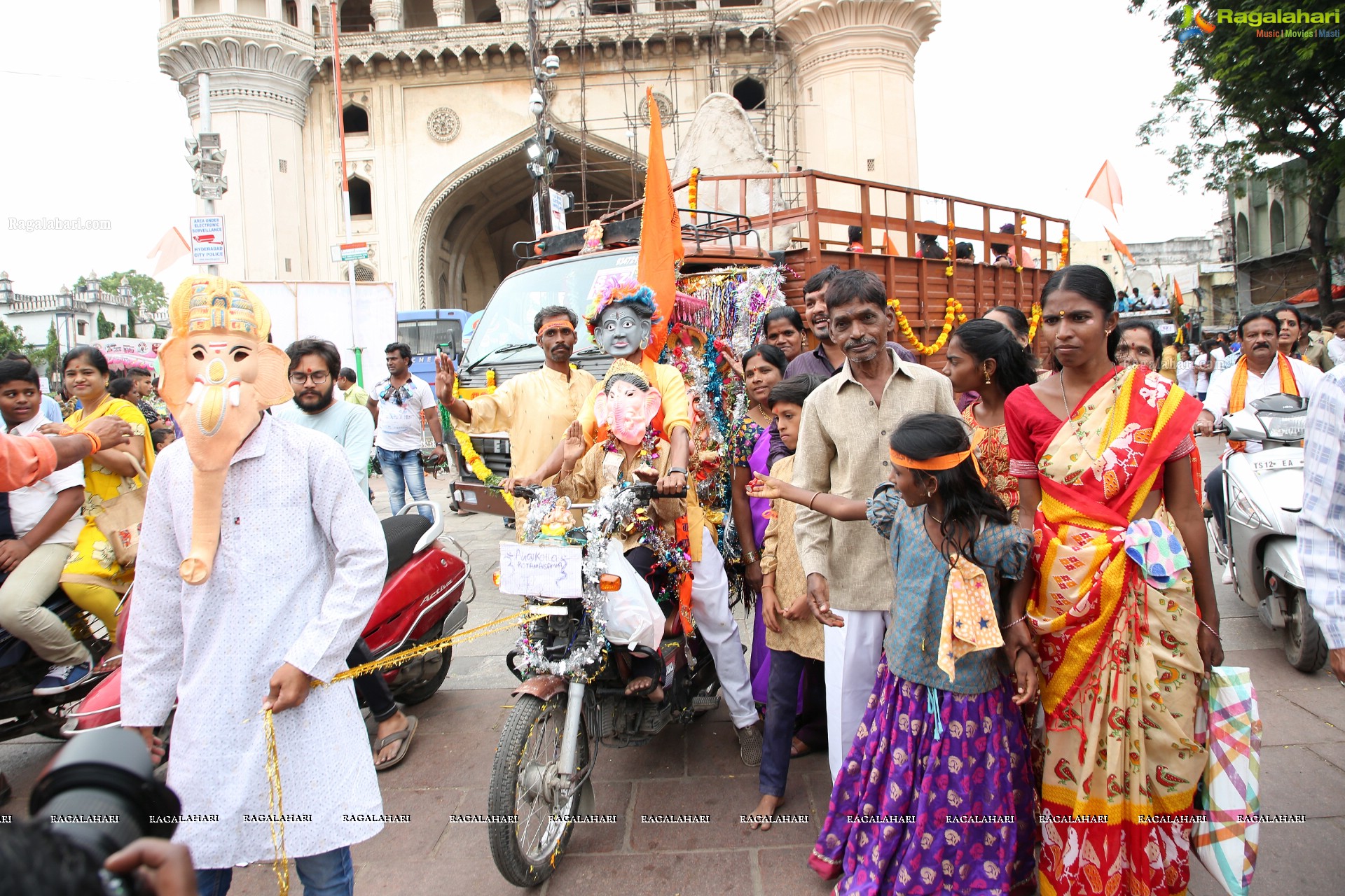 Ganesh Immersion Procession 2019 at Charminar