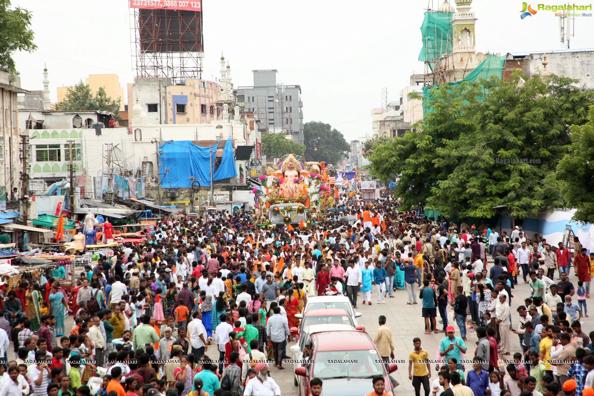 Ganesh Immersion Procession 2019 at Charminar