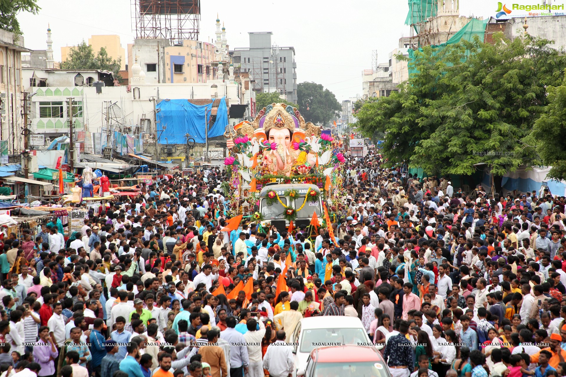 Ganesh Immersion Procession 2019 at Charminar