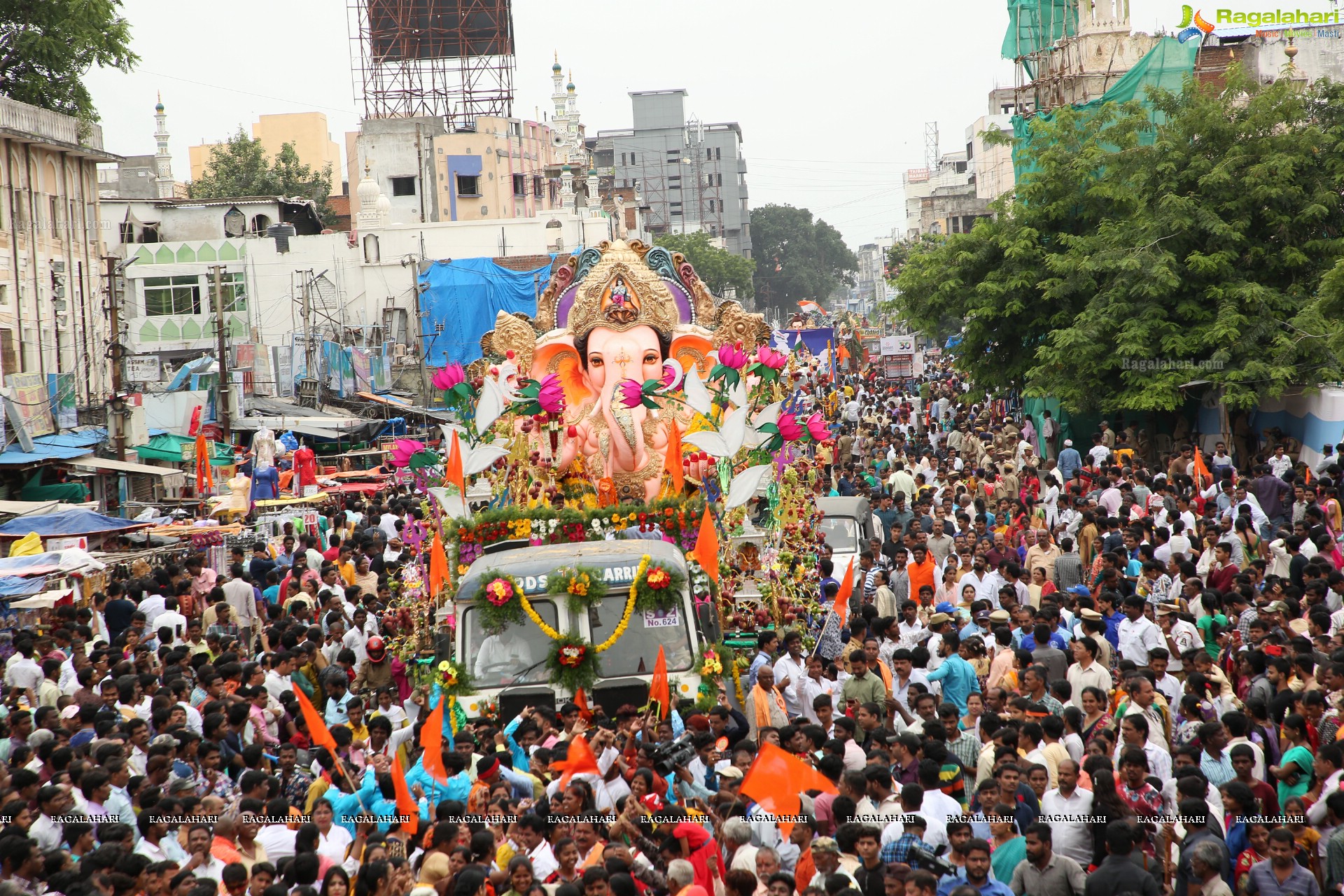 Ganesh Immersion Procession 2019 at Charminar