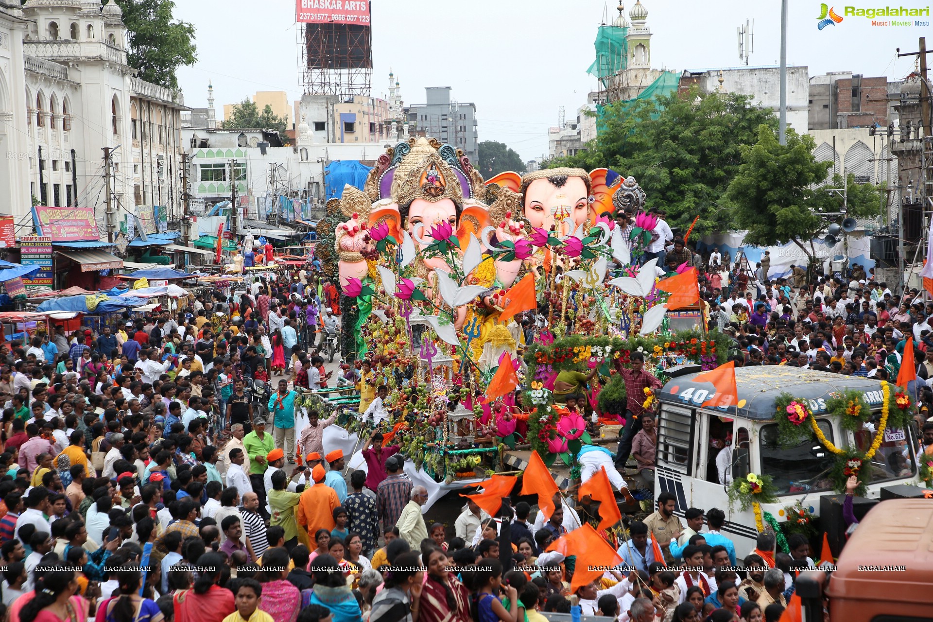 Ganesh Immersion Procession 2019 at Charminar