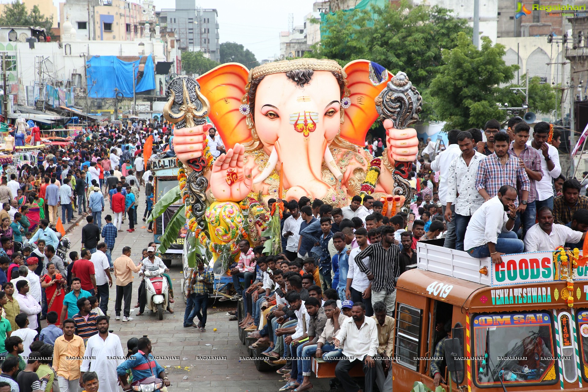 Ganesh Immersion Procession 2019 at Charminar