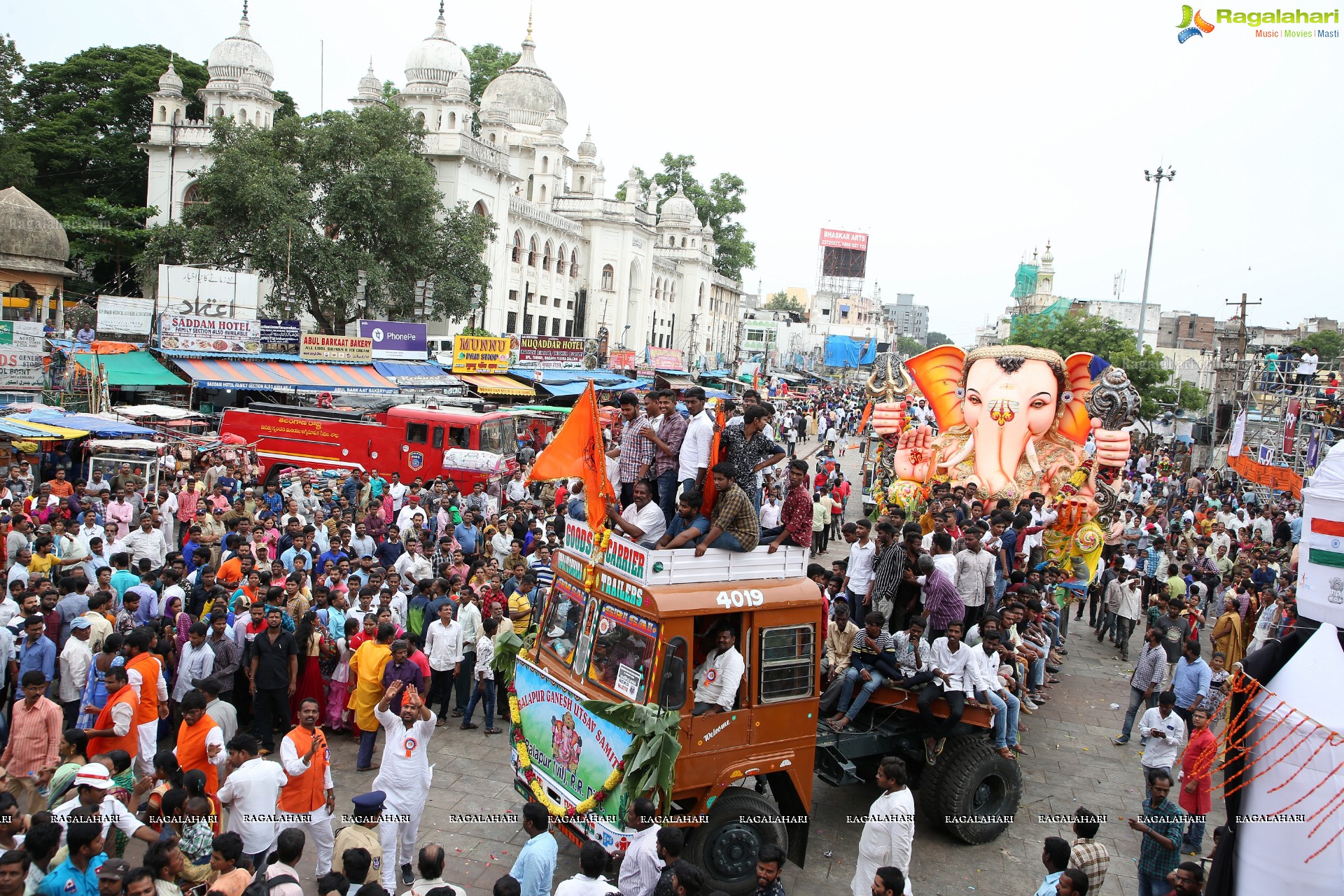 Ganesh Immersion Procession 2019 at Charminar