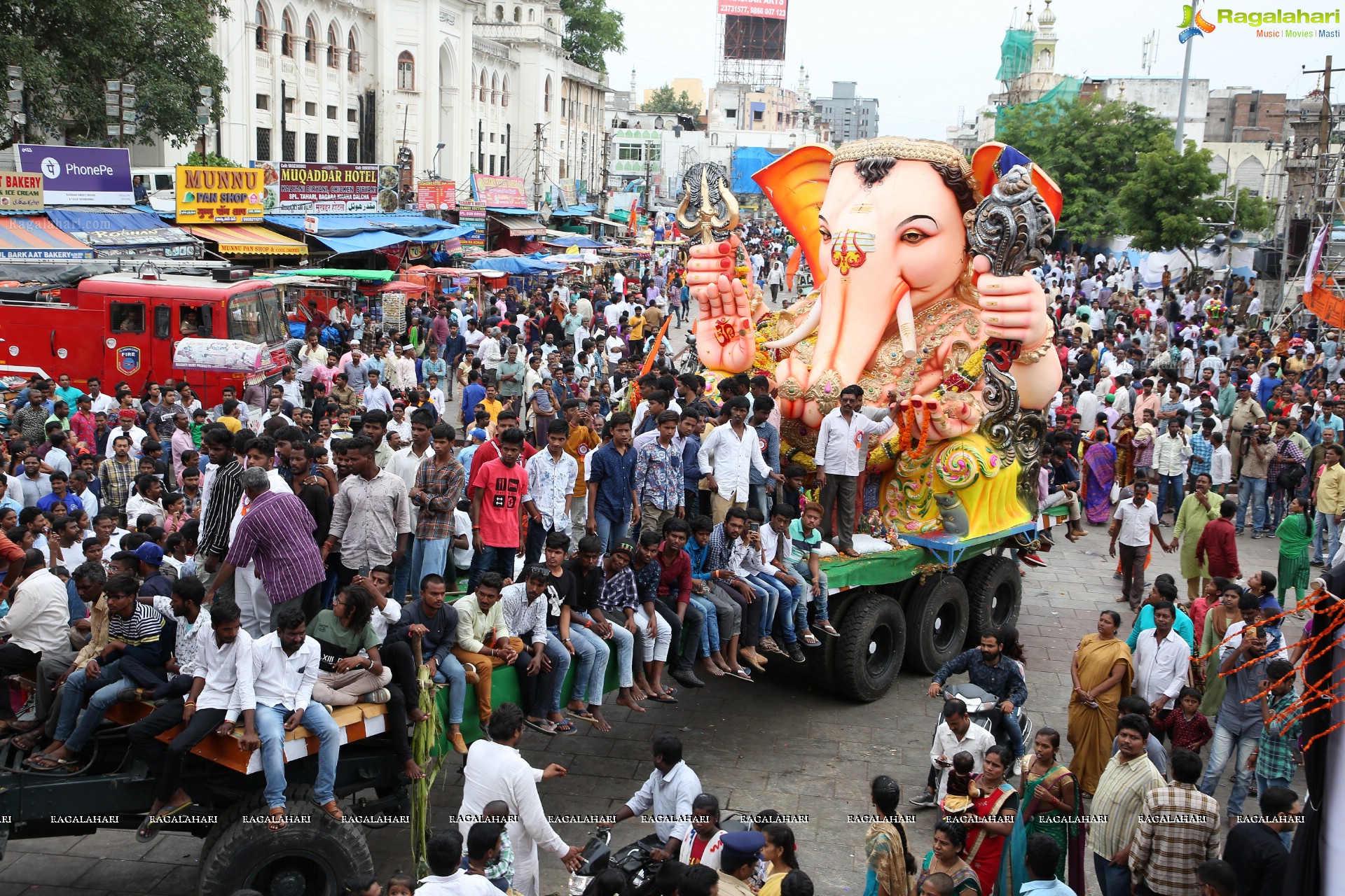 Ganesh Immersion Procession 2019 at Charminar