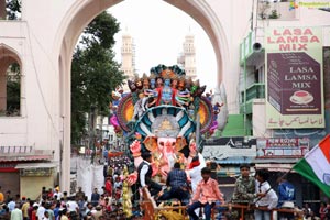 Ganesh Immersion Procession at Charminar