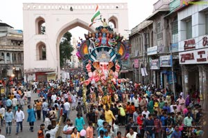 Ganesh Immersion Procession at Charminar