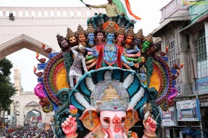 Ganesh Immersion Procession at Charminar