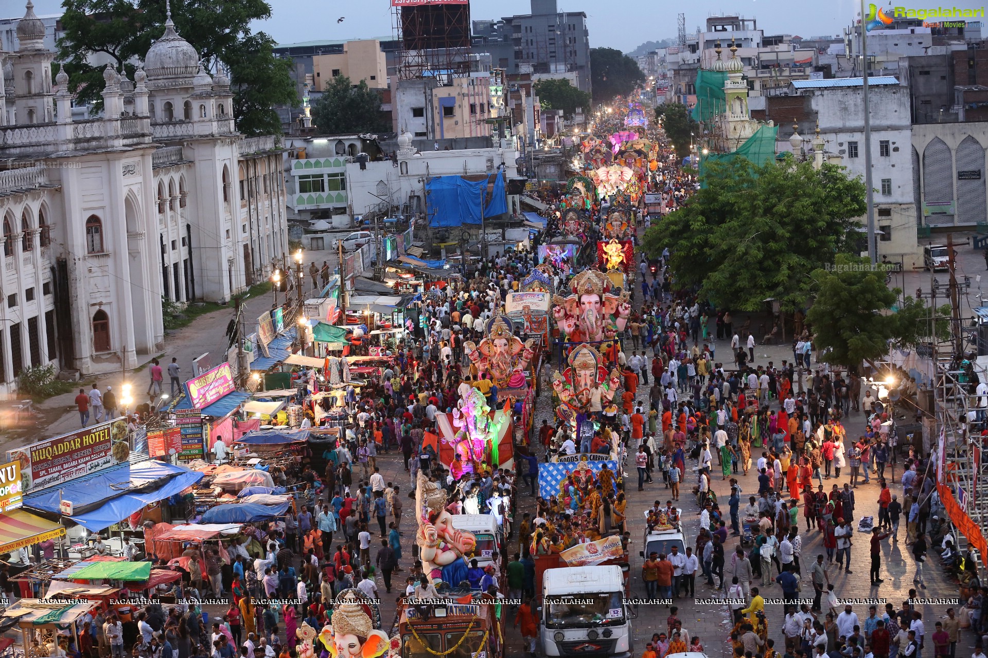 Ganesh Immersion Procession 2019 at Charminar