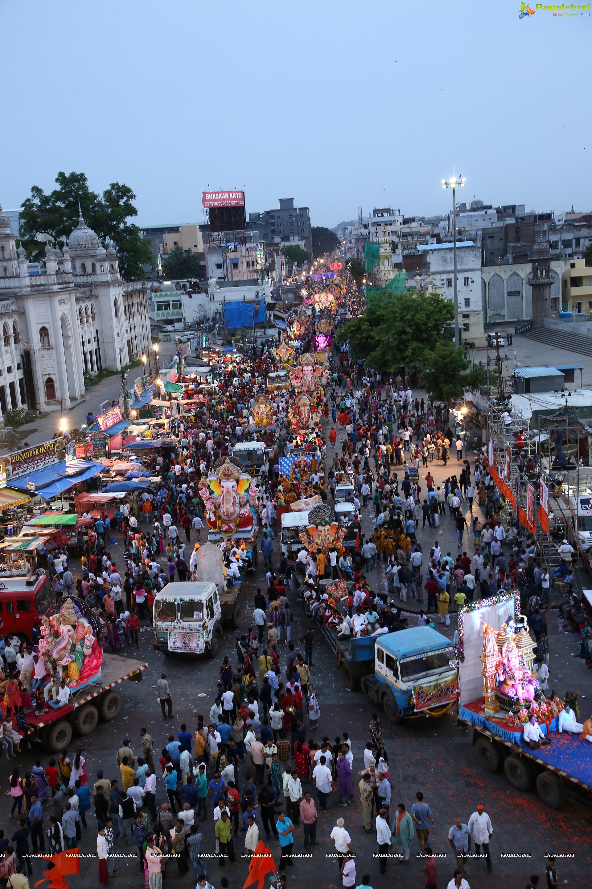 Ganesh Immersion Procession 2019 at Charminar