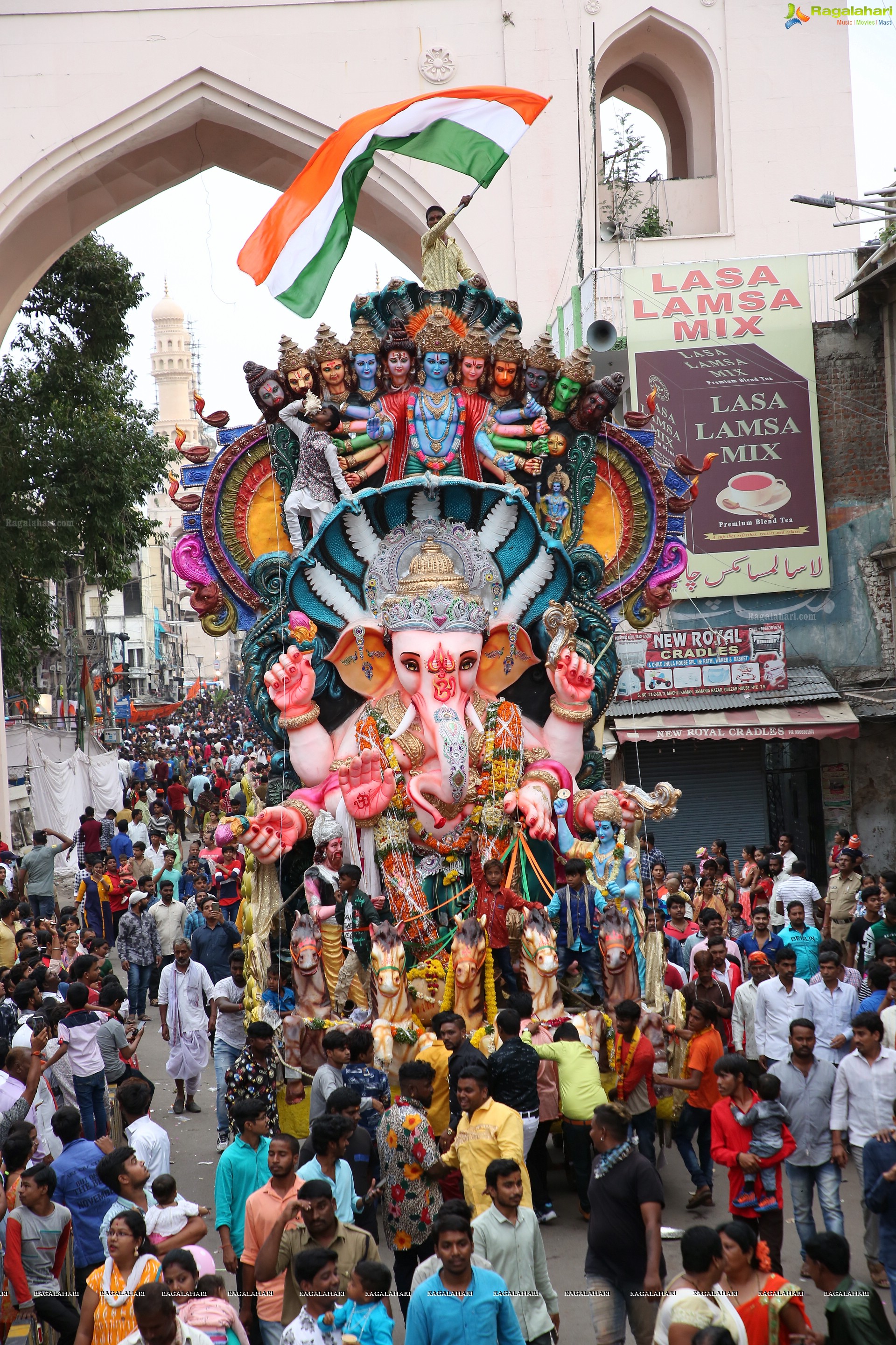 Ganesh Immersion Procession 2019 at Charminar