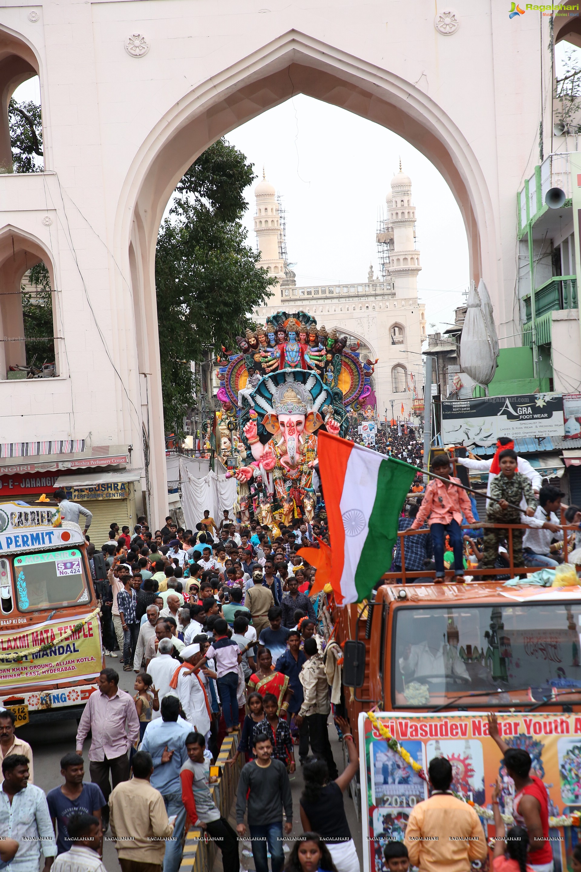 Ganesh Immersion Procession 2019 at Charminar