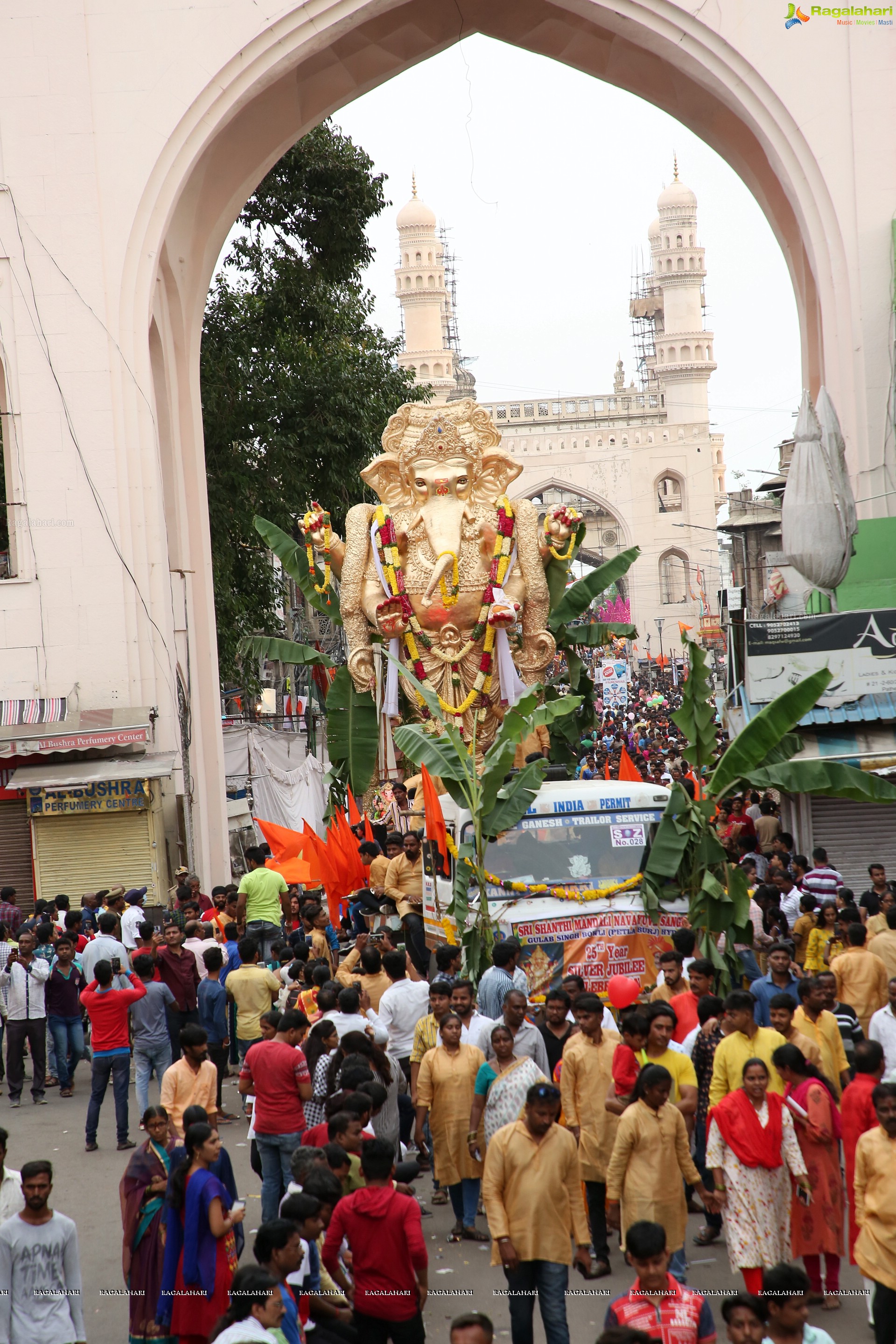 Ganesh Immersion Procession 2019 at Charminar