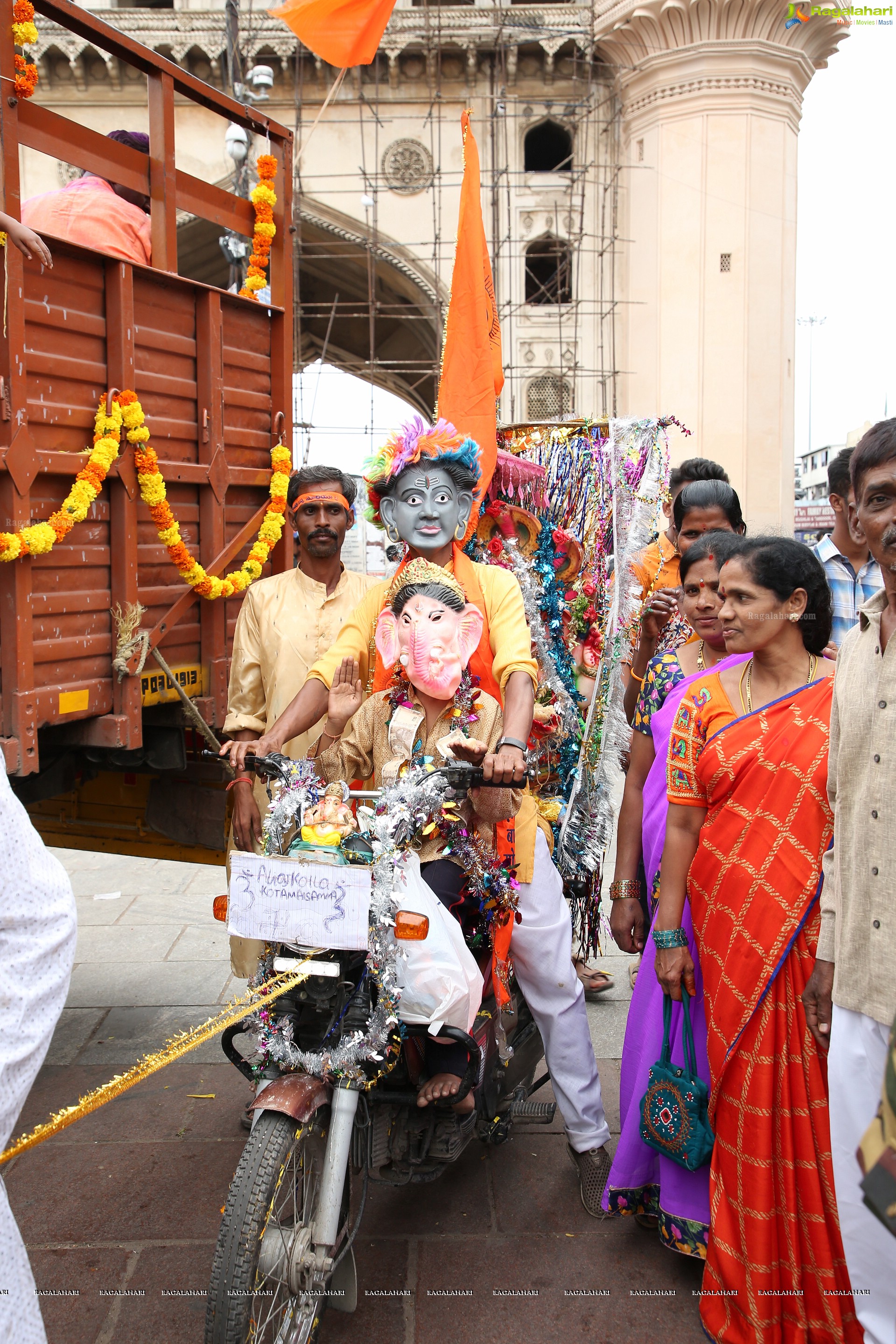 Ganesh Immersion Procession 2019 at Charminar