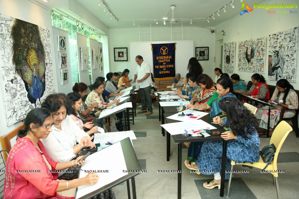 IkebanaPainting Workshop at Aalankritha Art Gallery