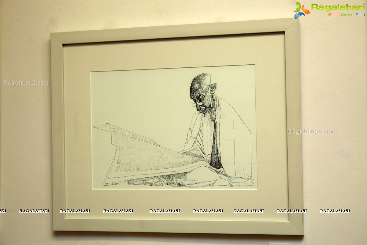 Mahatma 150 Drawings at Kalakriti Art Gallery