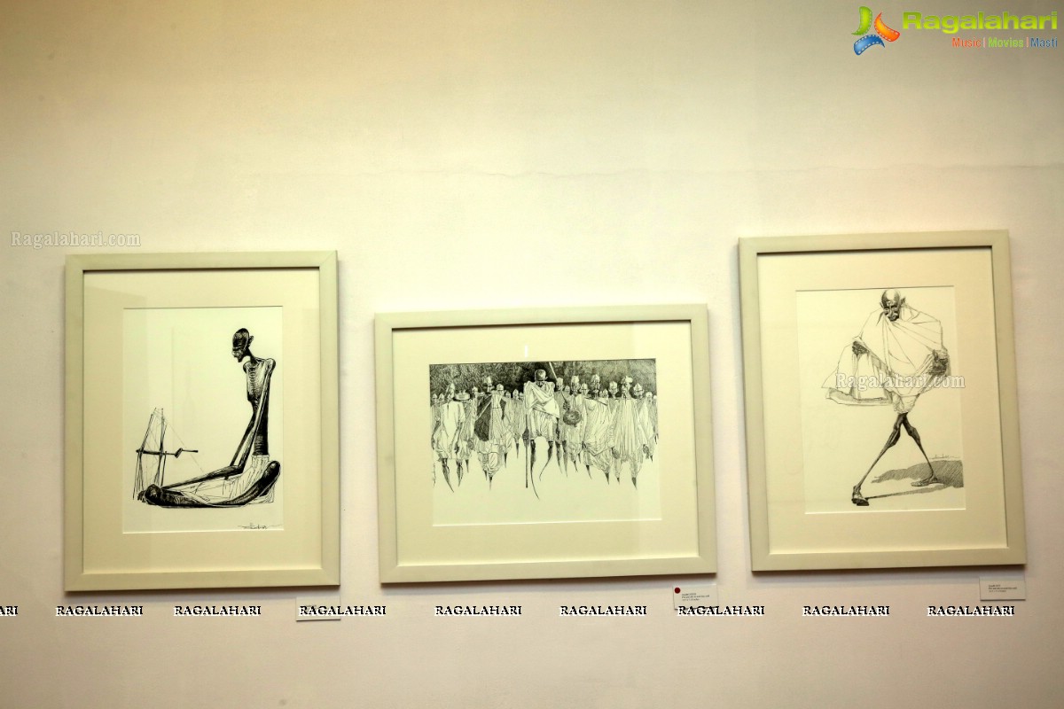 Mahatma 150 Drawings at Kalakriti Art Gallery