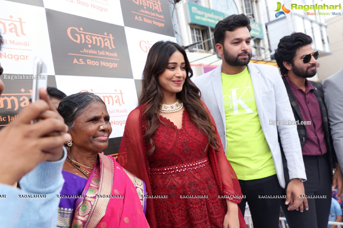 Nivetha Pethuraj and Bigg Boss Gangavva Inaugurates Gismat Mandi Restaurant in A.S. Rao Nagar