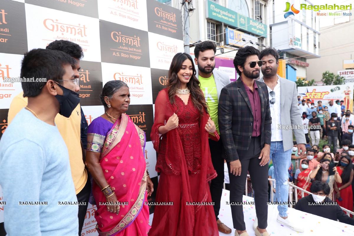 Nivetha Pethuraj and Bigg Boss Gangavva Inaugurates Gismat Mandi Restaurant in A.S. Rao Nagar