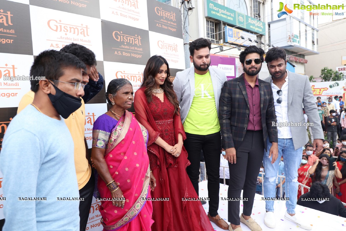 Nivetha Pethuraj and Bigg Boss Gangavva Inaugurates Gismat Mandi Restaurant in A.S. Rao Nagar