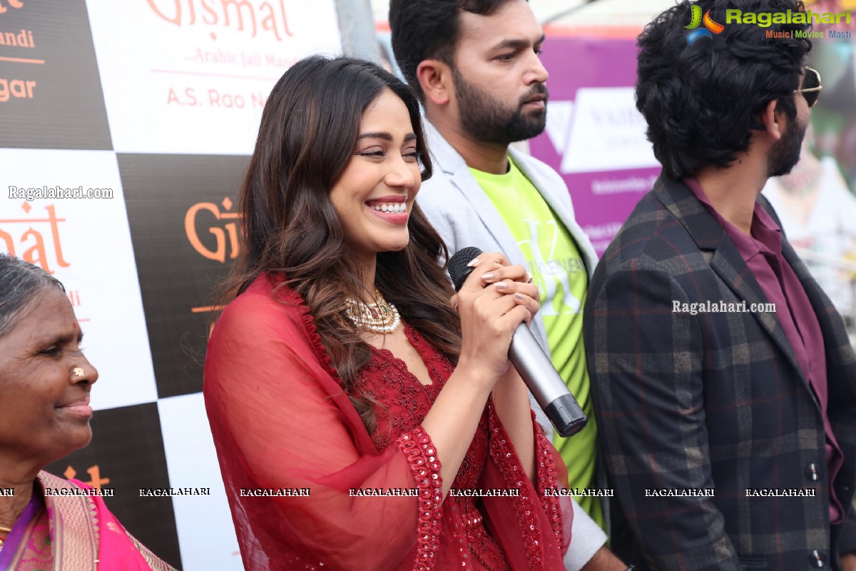 Nivetha Pethuraj and Bigg Boss Gangavva Inaugurates Gismat Mandi Restaurant in A.S. Rao Nagar