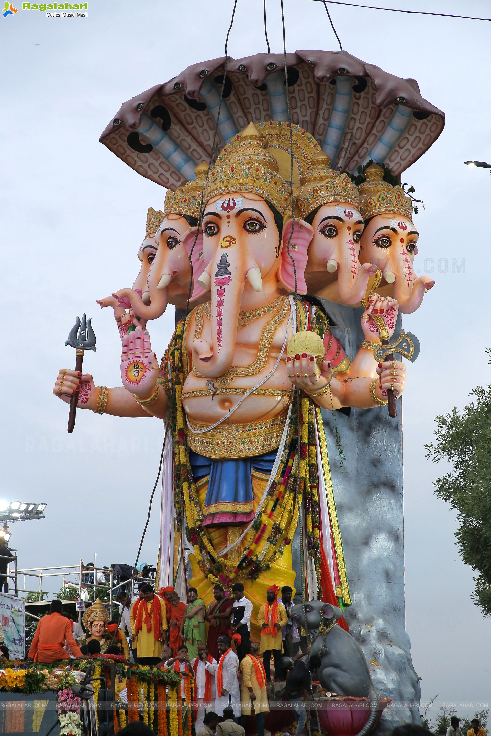 Khairatabad Ganesh Nimajjanam 2022 at Tank Bund in Hyderabad